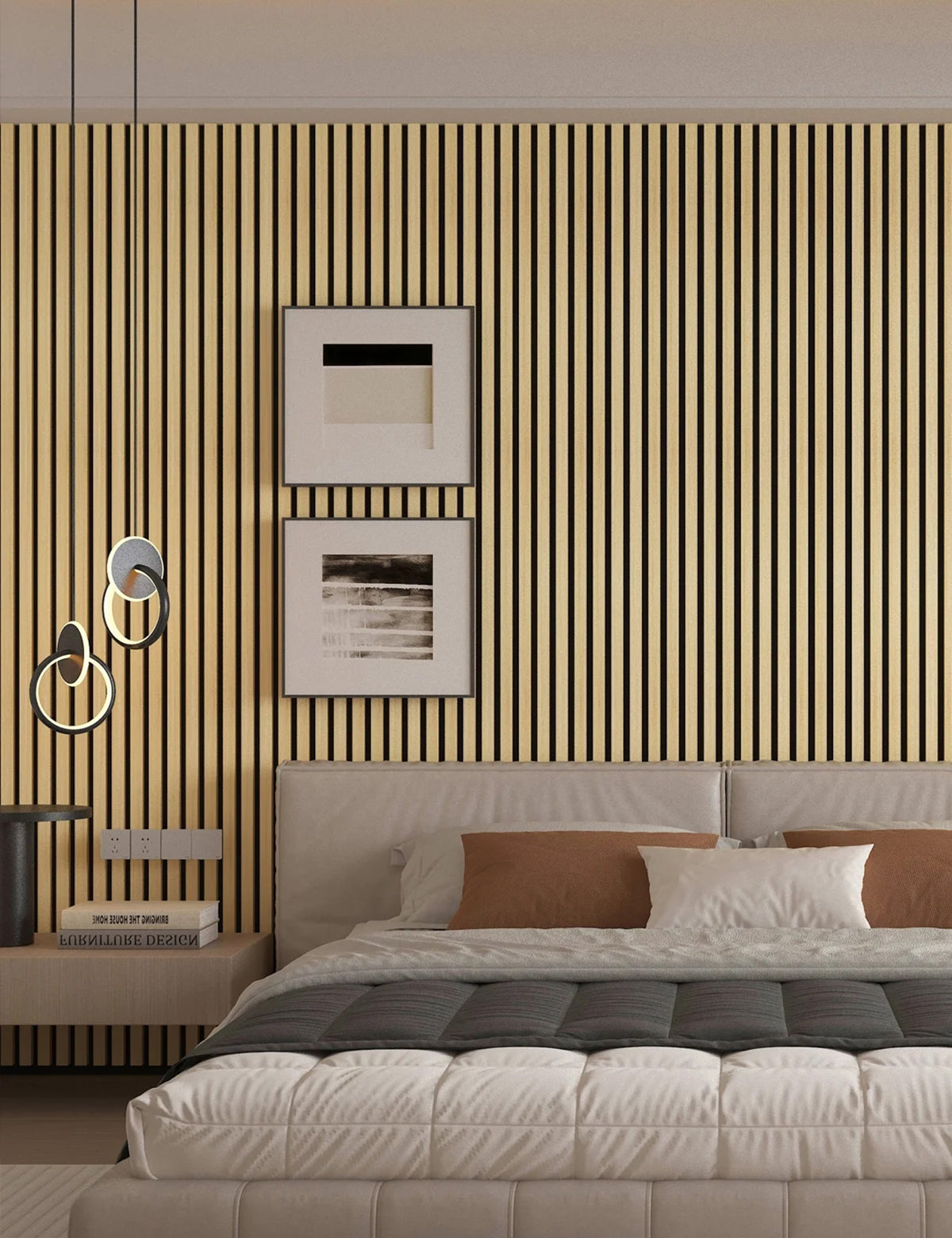 Acoustic Slat Wall Panel #color_White Oak