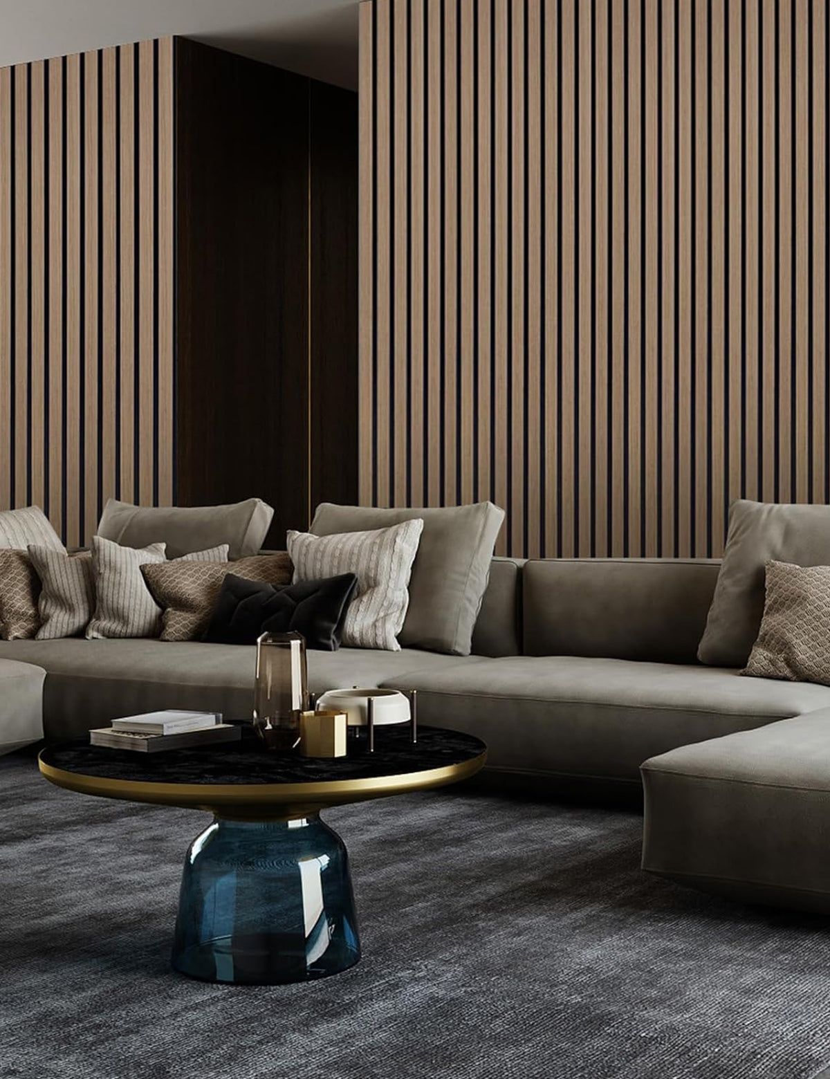 Acoustic Slat Wall Panel #color_Walnut