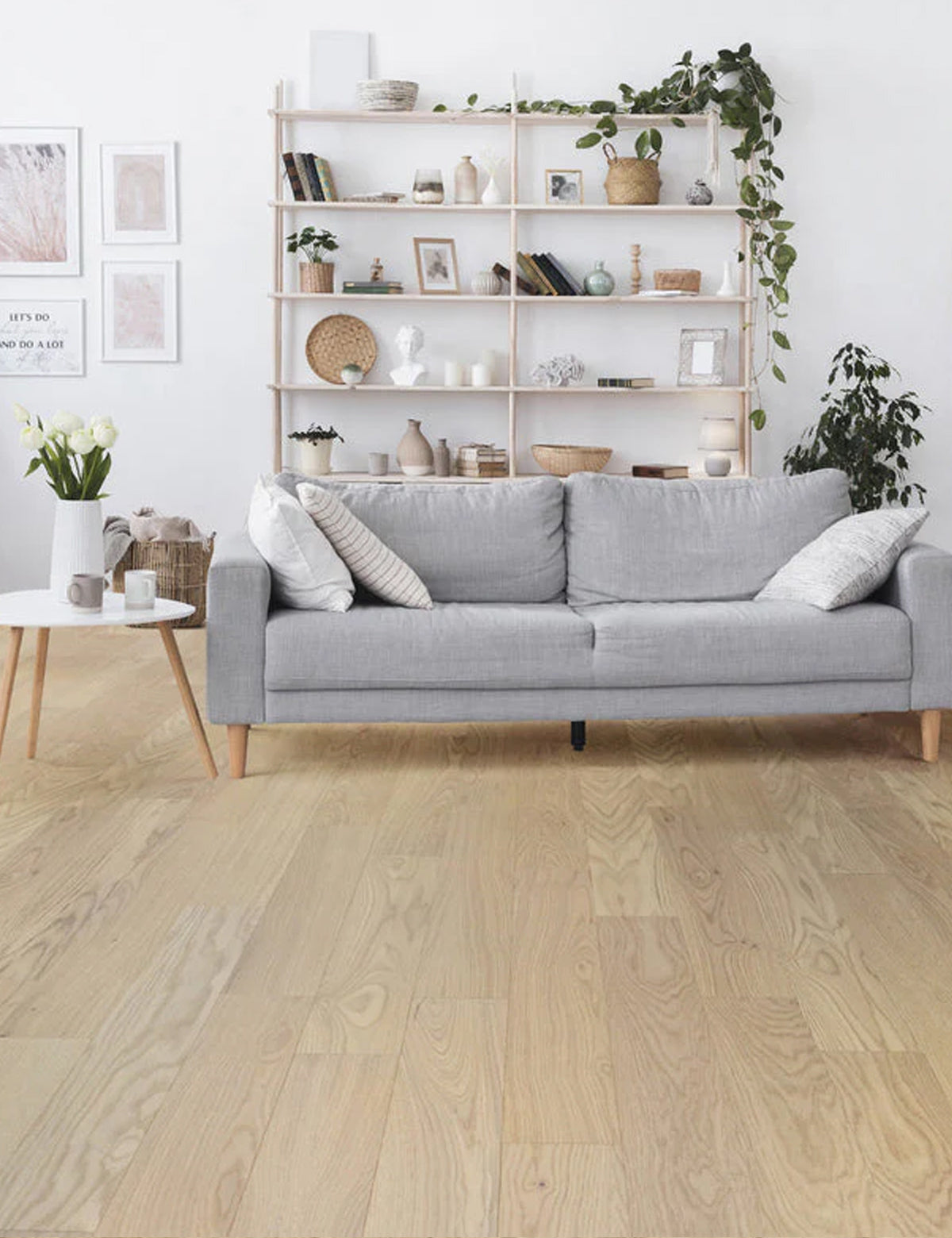 Mid-Century Modern Real Wood hardwood flooring #color_Riverbank White Oak