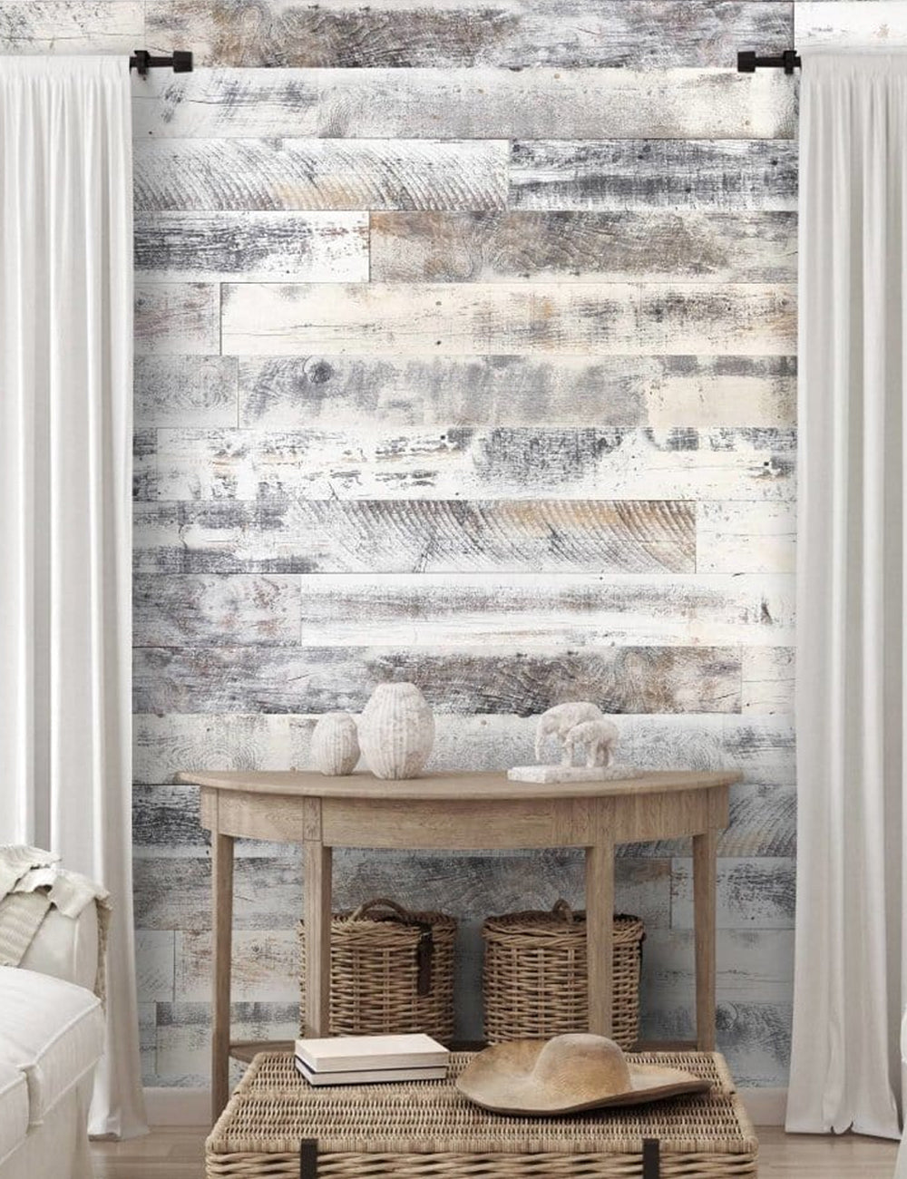 Rustic Wall Panel #color_Farmhouse White