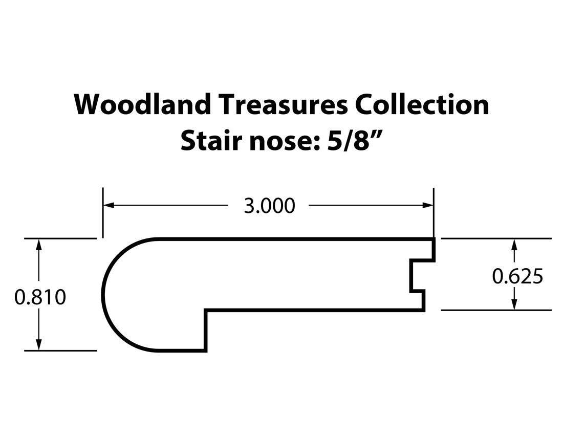 Real hardwood flooring Stair nose spec #Order_39" Stair Nose (Set of Two)