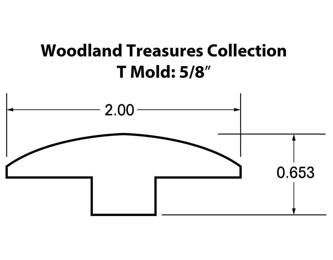 Real hardwood flooring T-Mold spec #Order_39" T-Mold (Set of Two)